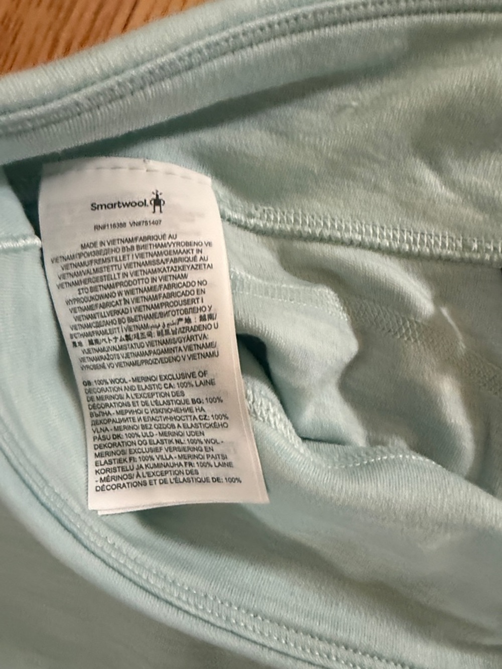 Smartwool Mint Green Merino Wool Leggings - Picture 3 of 4